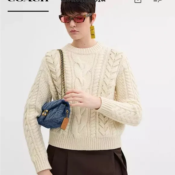 100% Authentic Coach Tabby Denim Shoulder bag 20 - Picture 7 of 8